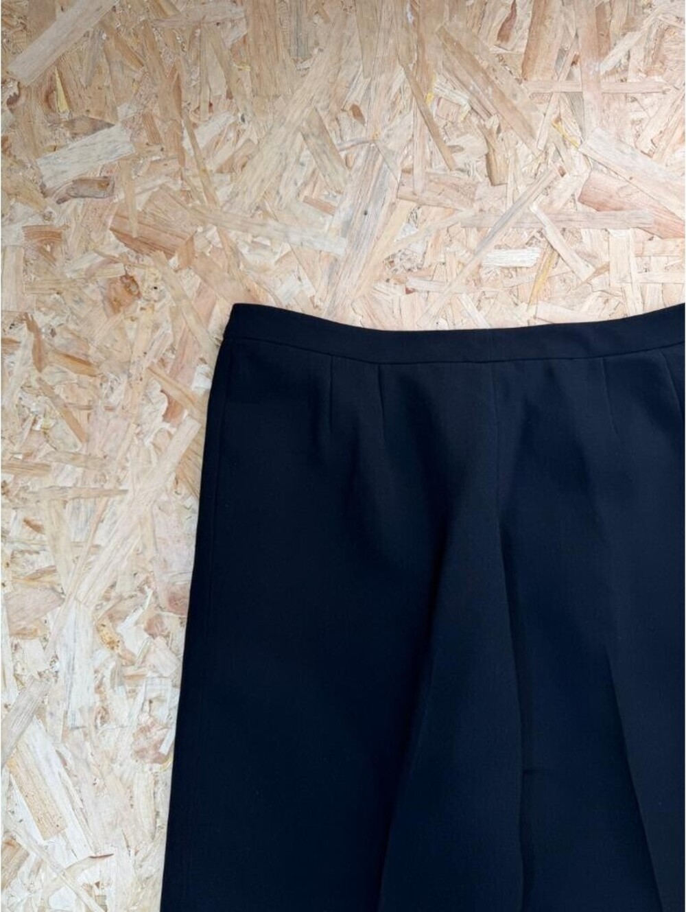 Black Wool Blend Dress Pants Womens Size 10 Wide Leg Trouser - Picture 14 of 16